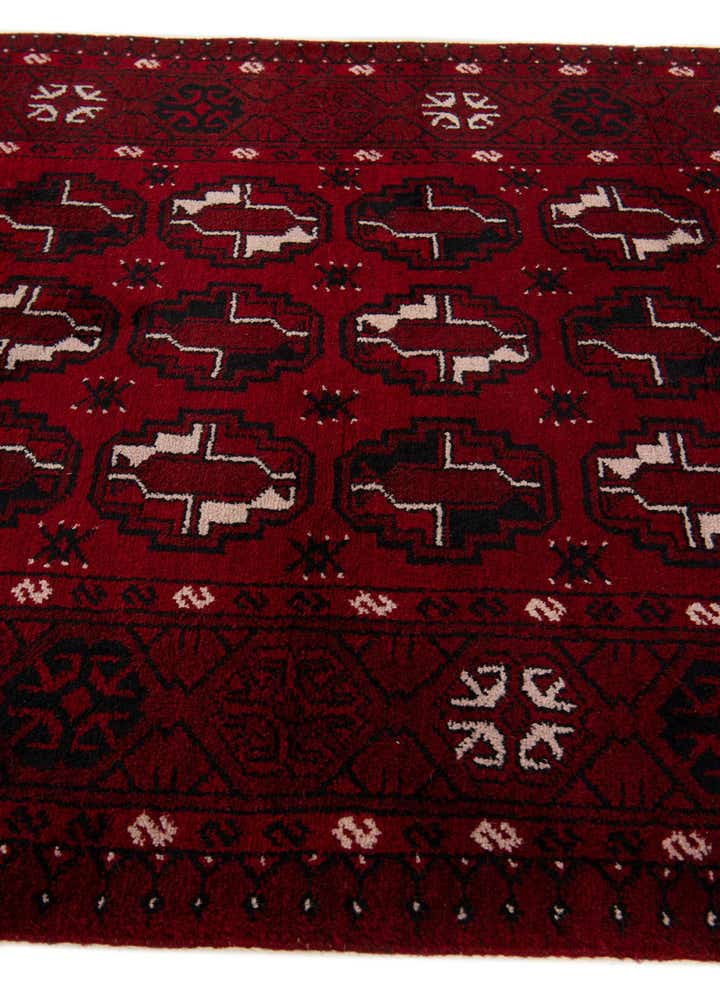 3' 9 x 6' 7 Hand Knotted Afghan Akhche Wool Rug