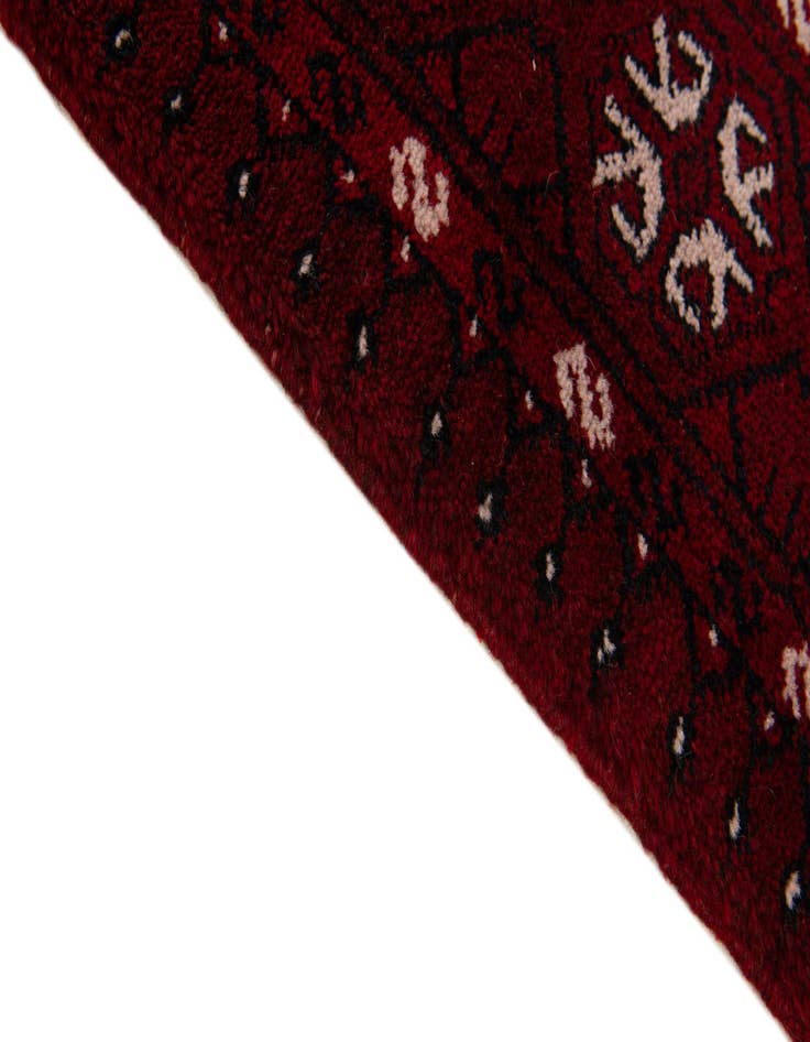 Detail image of 3' 9 x 6' 7 Hand Knotted Afghan Akhche Wool Rug