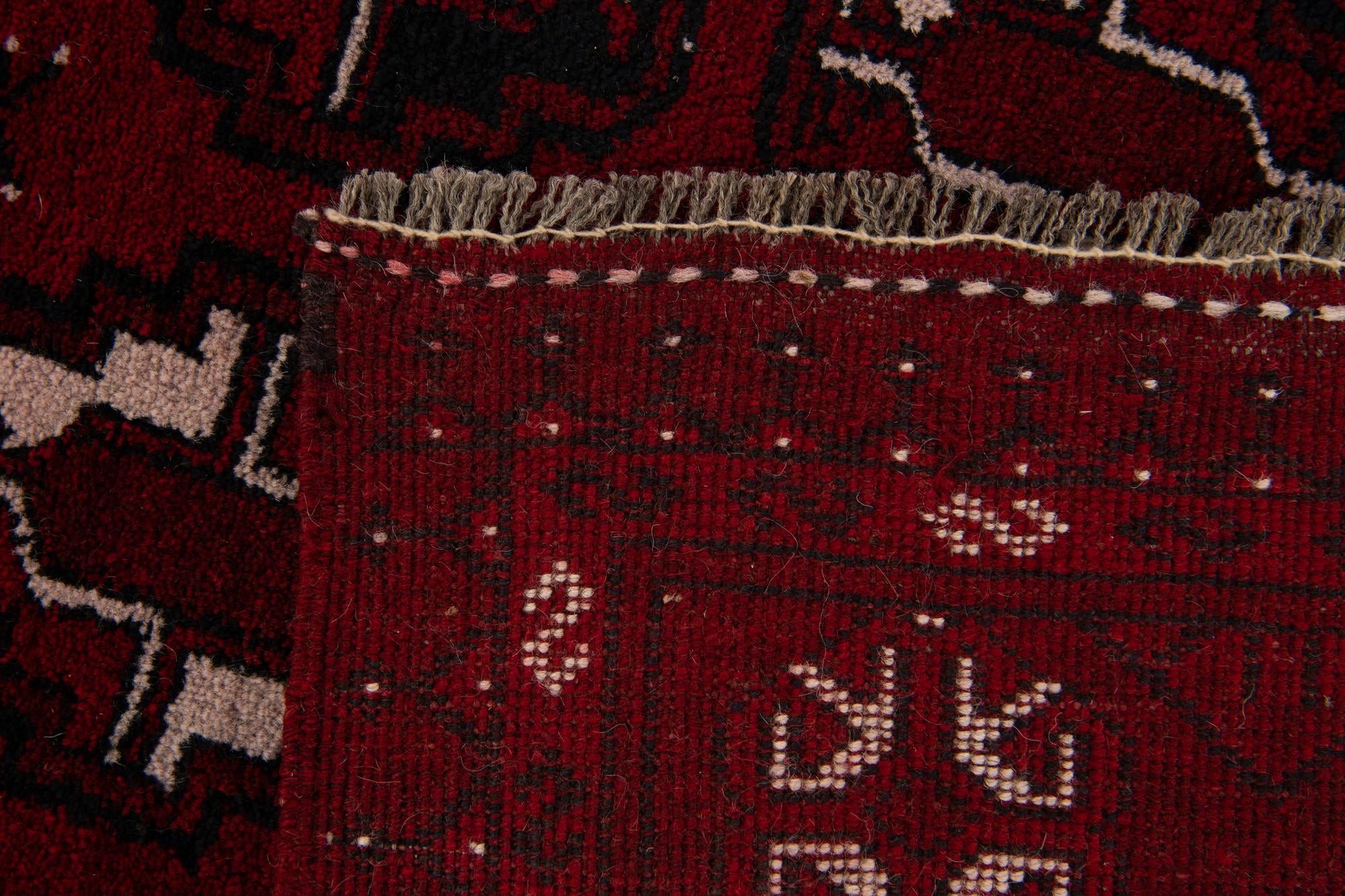 3' 9 x 6' 7 Hand Knotted Afghan Akhche Wool Rug