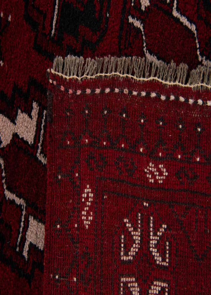 3' 9 x 6' 7 Hand Knotted Afghan Akhche Wool Rug