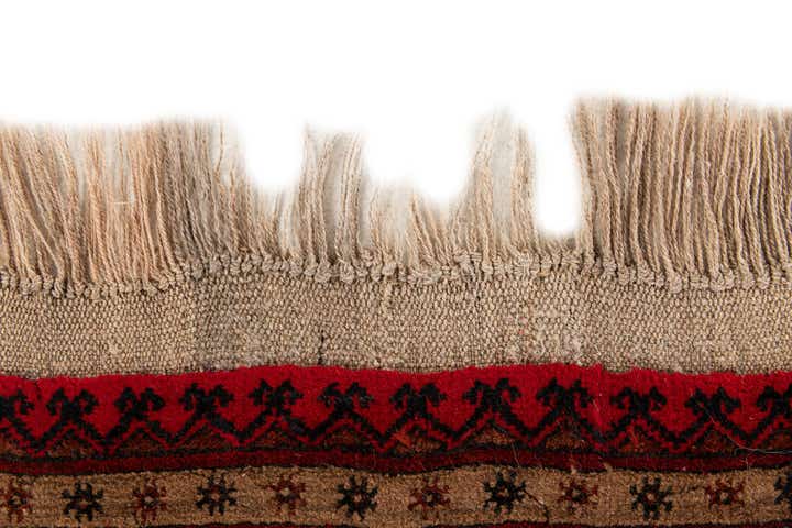 3' 7 x 5' 11 Hand Knotted Afghan Akhche Wool Rug