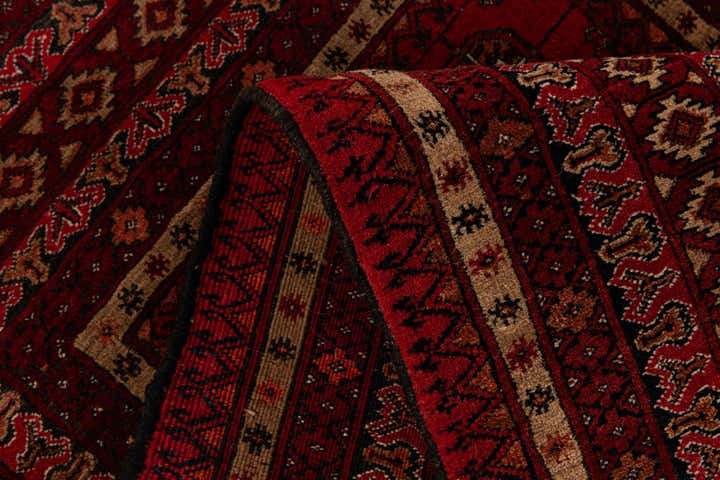 3' 7 x 5' 11 Hand Knotted Afghan Akhche Wool Rug