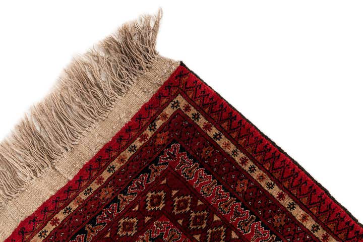 3' 7 x 5' 11 Hand Knotted Afghan Akhche Wool Rug