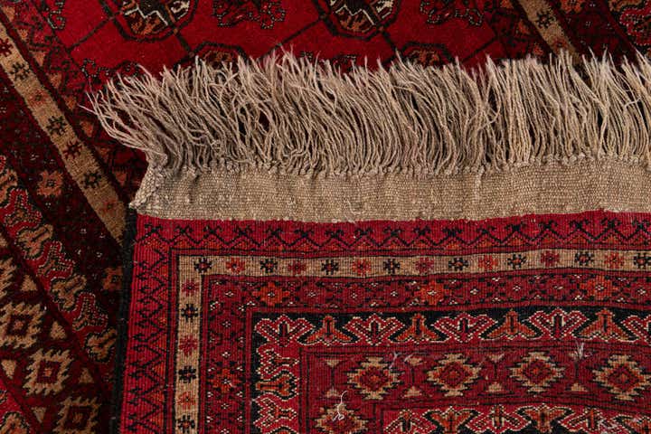 3' 7 x 5' 11 Hand Knotted Afghan Akhche Wool Rug