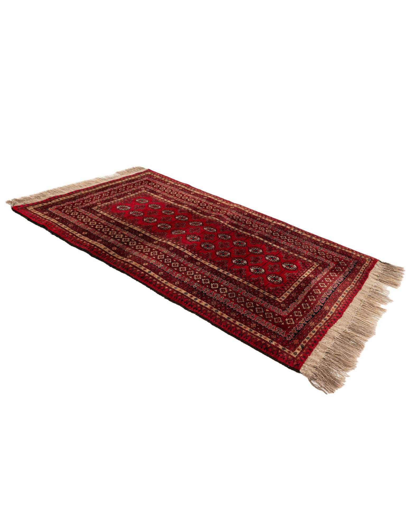 3' 7 x 5' 11 Hand Knotted Afghan Akhche Wool Rug