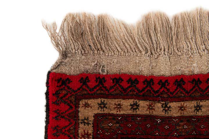 3' 7 x 5' 11 Hand Knotted Afghan Akhche Wool Rug