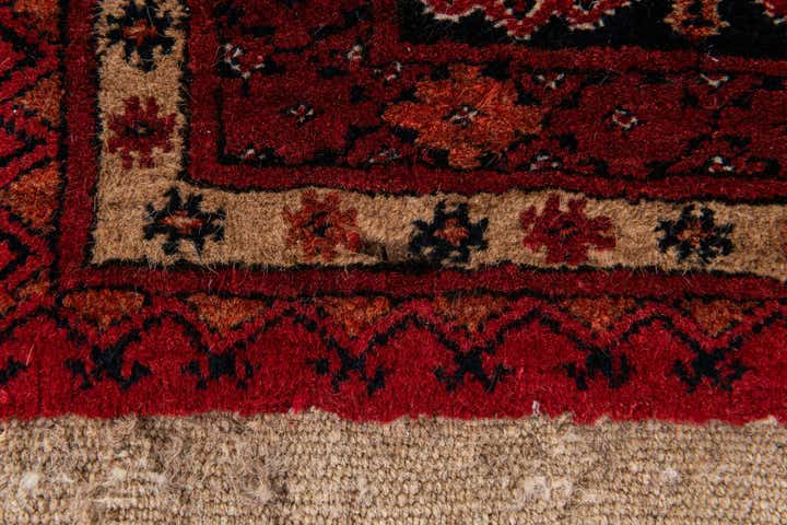 3' 7 x 5' 11 Hand Knotted Afghan Akhche Wool Rug