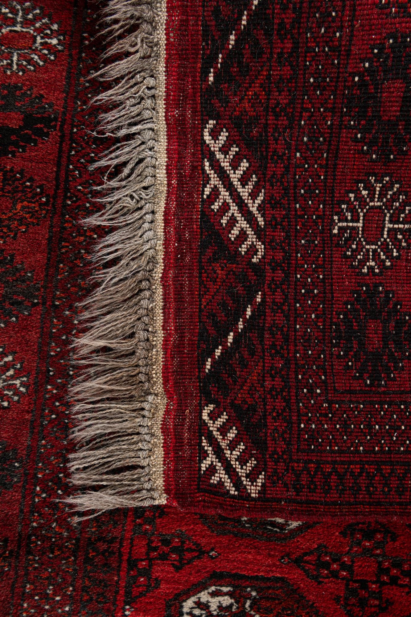 3' 6 x 6' 1 Hand Knotted Afghan Akhche Wool Rug