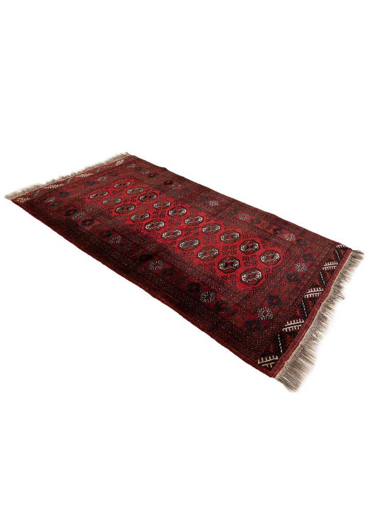 3' 6 x 6' 1 Hand Knotted Afghan Akhche Wool Rug