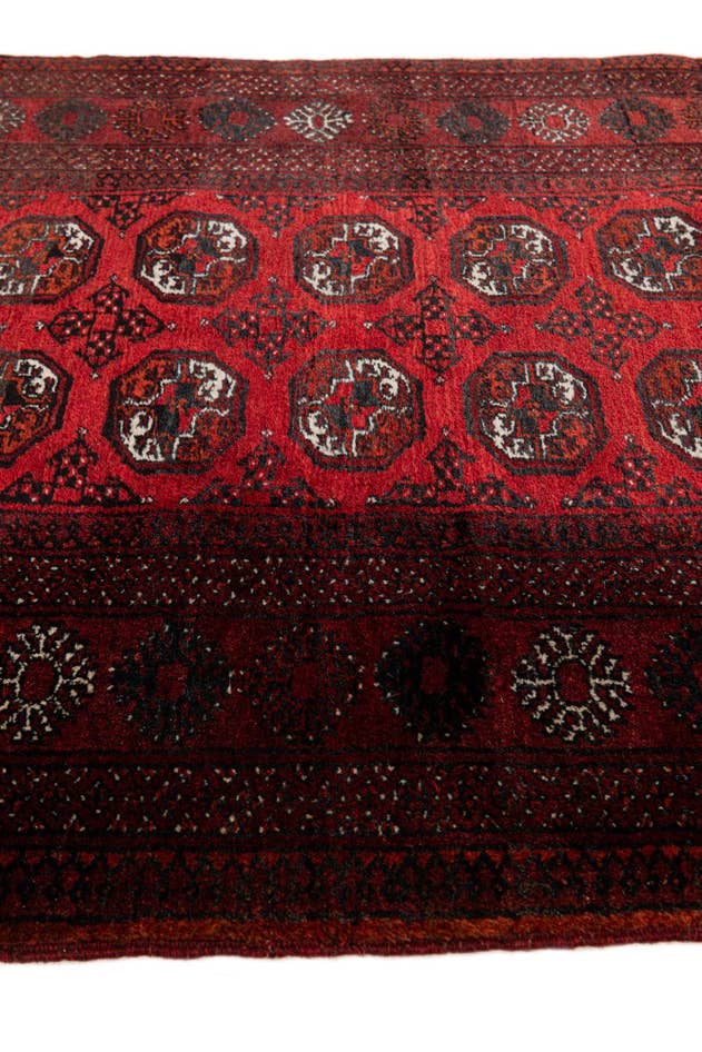 Detail image of 3' 6 x 6' 1 Hand Knotted Afghan Akhche Wool Rug