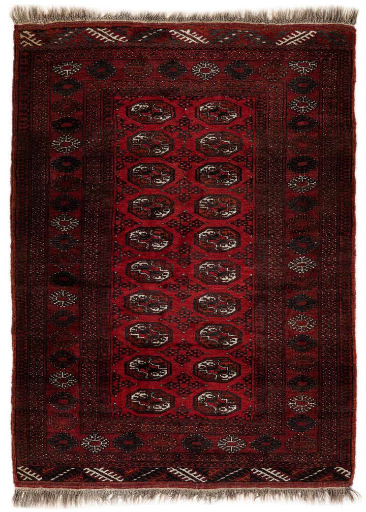 3' 6 x 6' 1 Hand Knotted Afghan Akhche Wool Rug
