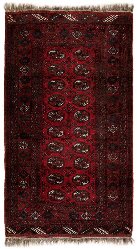 Detail image of 3' 6 x 6' 1 Hand Knotted Afghan Akhche Wool Rug