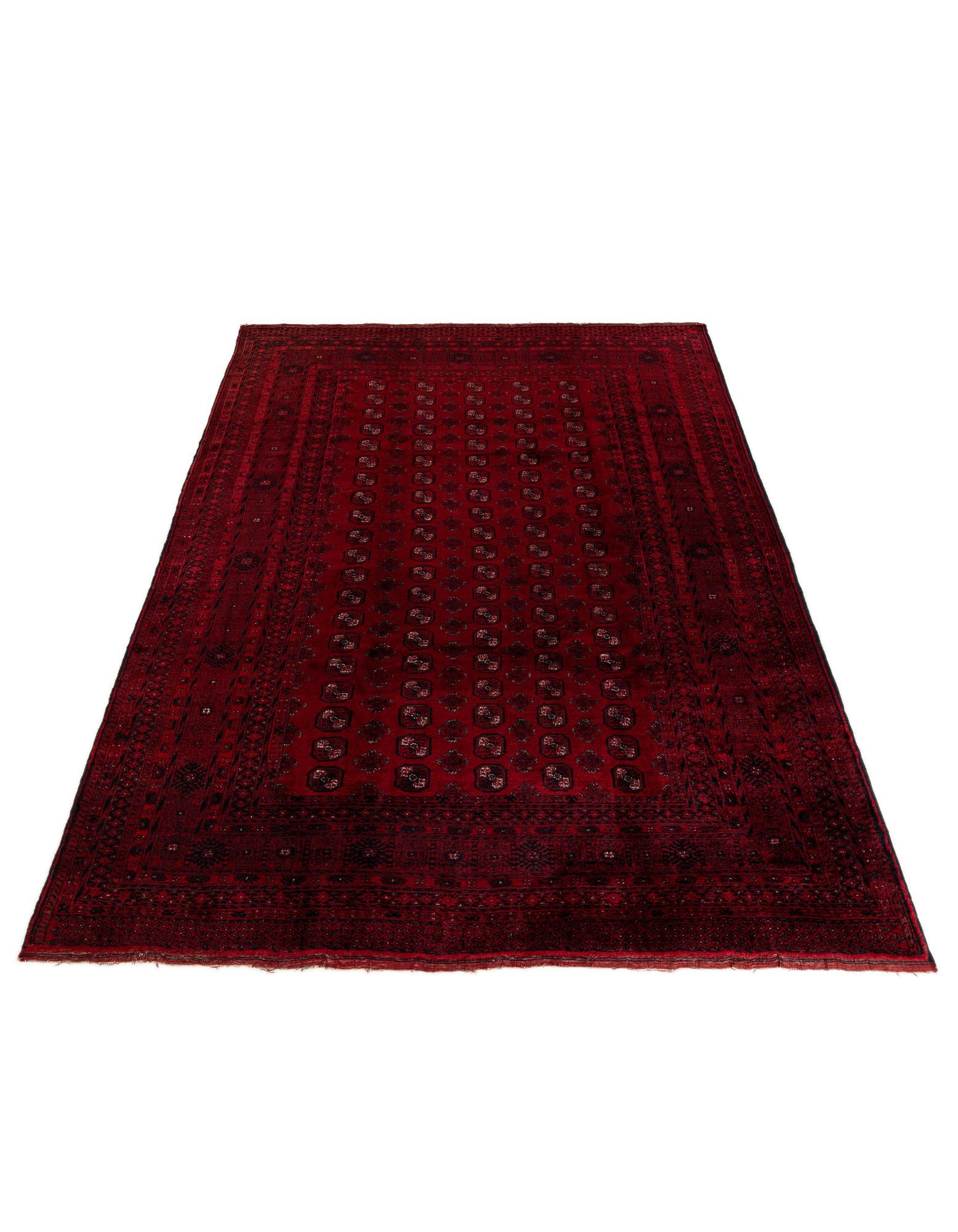 8' x 12' 5 Hand Knotted Afghan Akhche Wool Rug