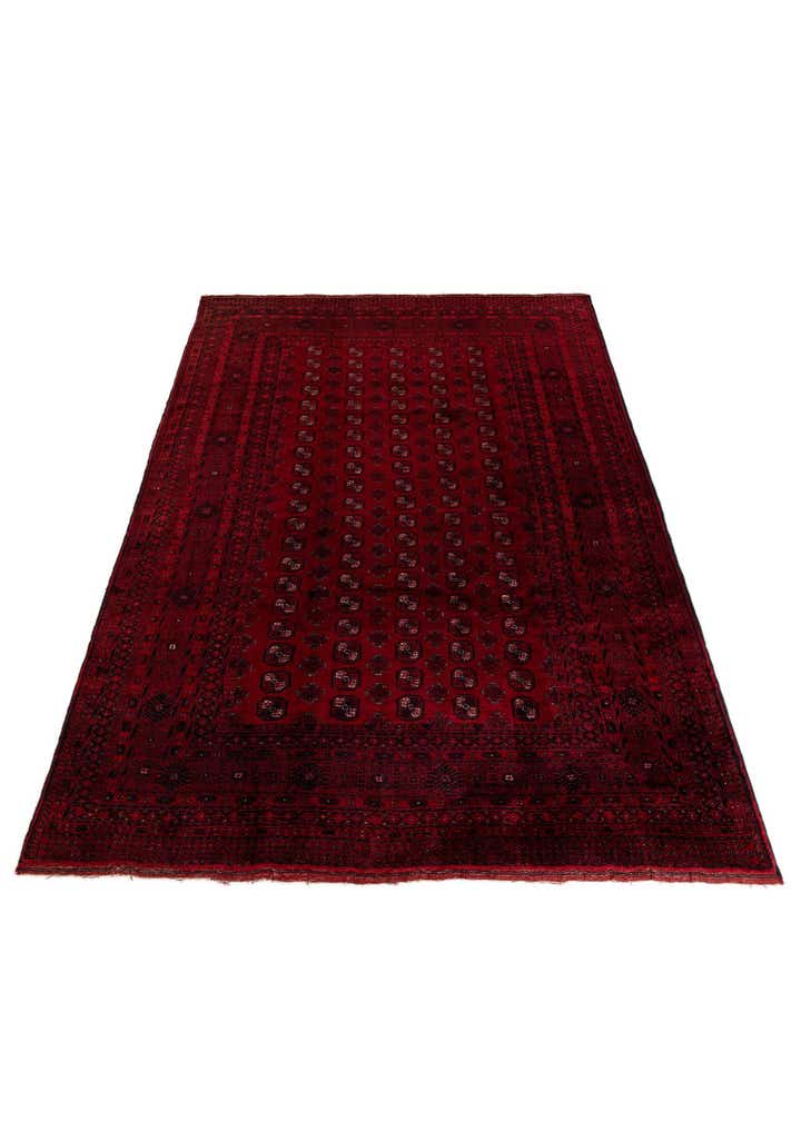 8' x 12' 5 Hand Knotted Afghan Akhche Wool Rug