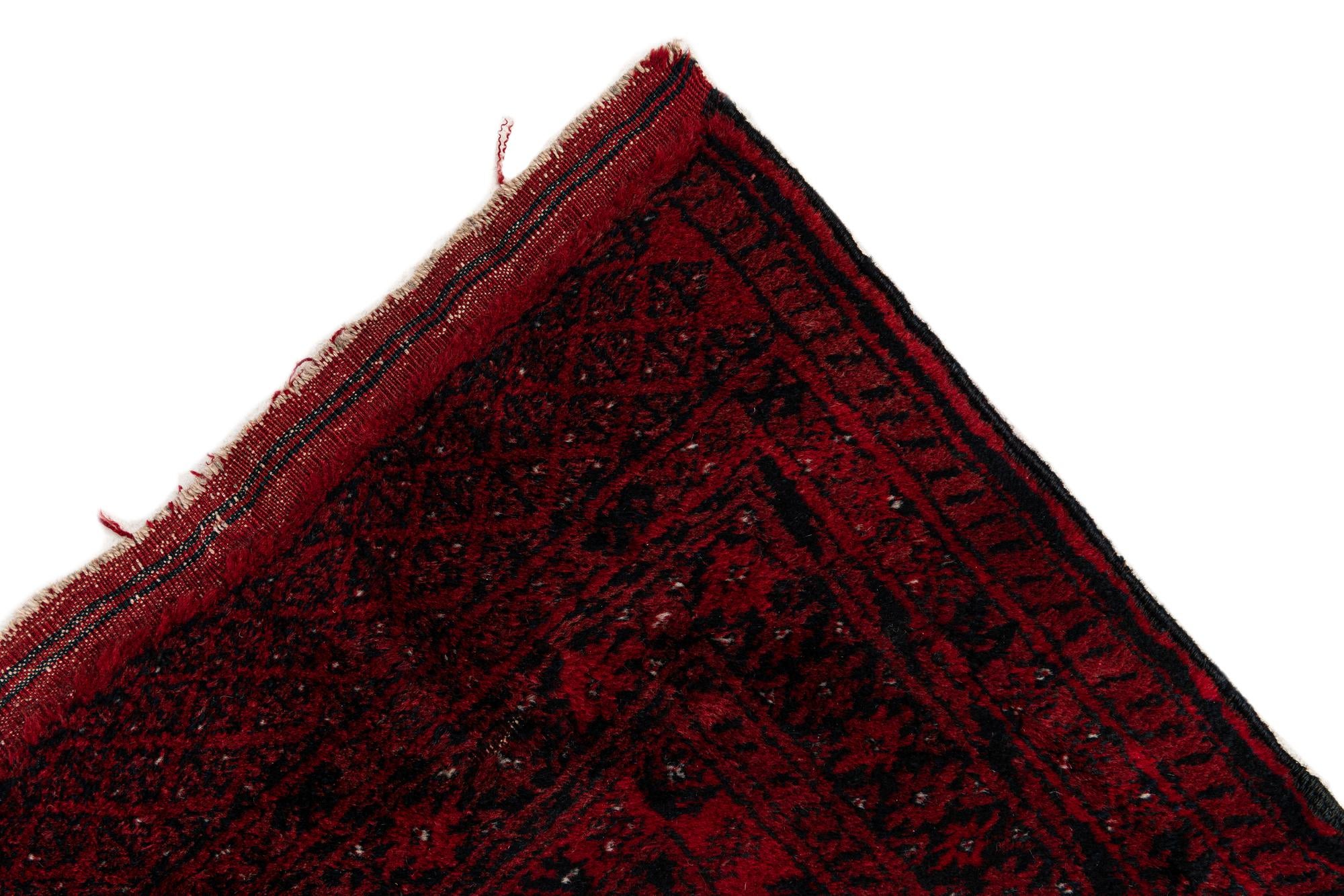 8' x 12' 5 Hand Knotted Afghan Akhche Wool Rug