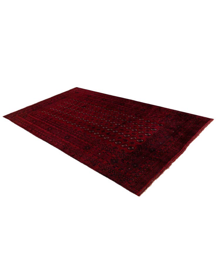 Detail image of 8' x 12' 5 Hand Knotted Afghan Akhche Wool Rug