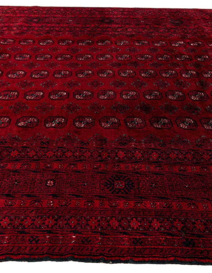 Detail image of 8' x 12' 5 Hand Knotted Afghan Akhche Wool Rug