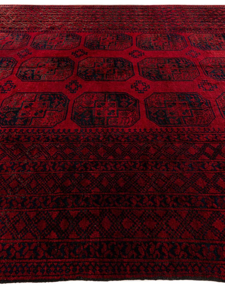 Detail image of 10' 2 x 15' 1 Hand Knotted Afghan Akhche Wool Rug