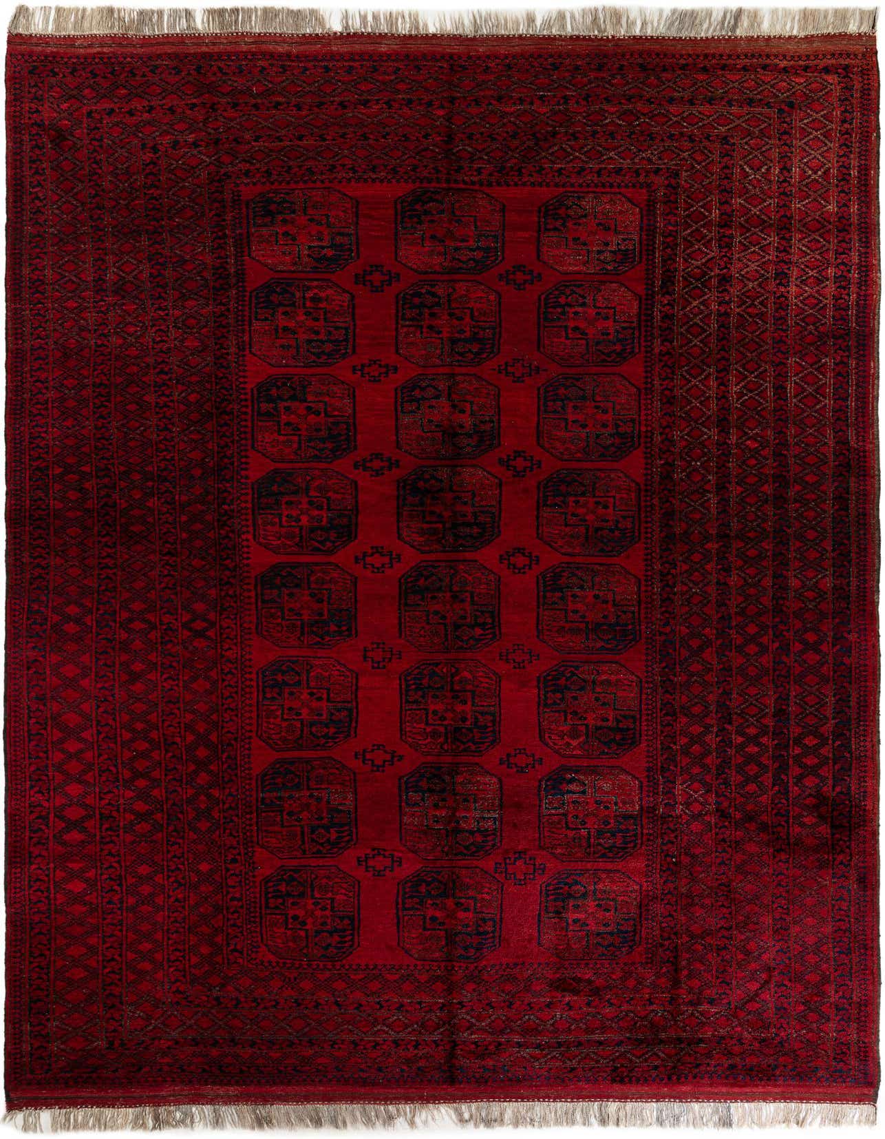 10' 2 x 15' 1 Hand Knotted Afghan Akhche Wool Rug
