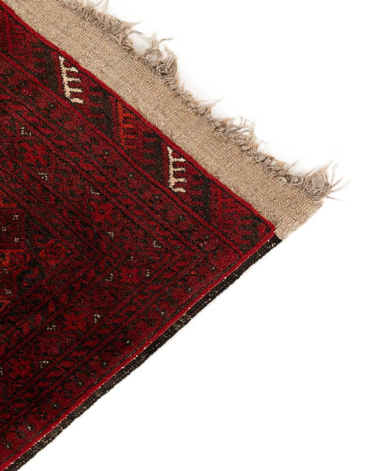 Detail image of 6' 8 x 9' 2  Hand Knotted Afghan Akhche Wool Rug