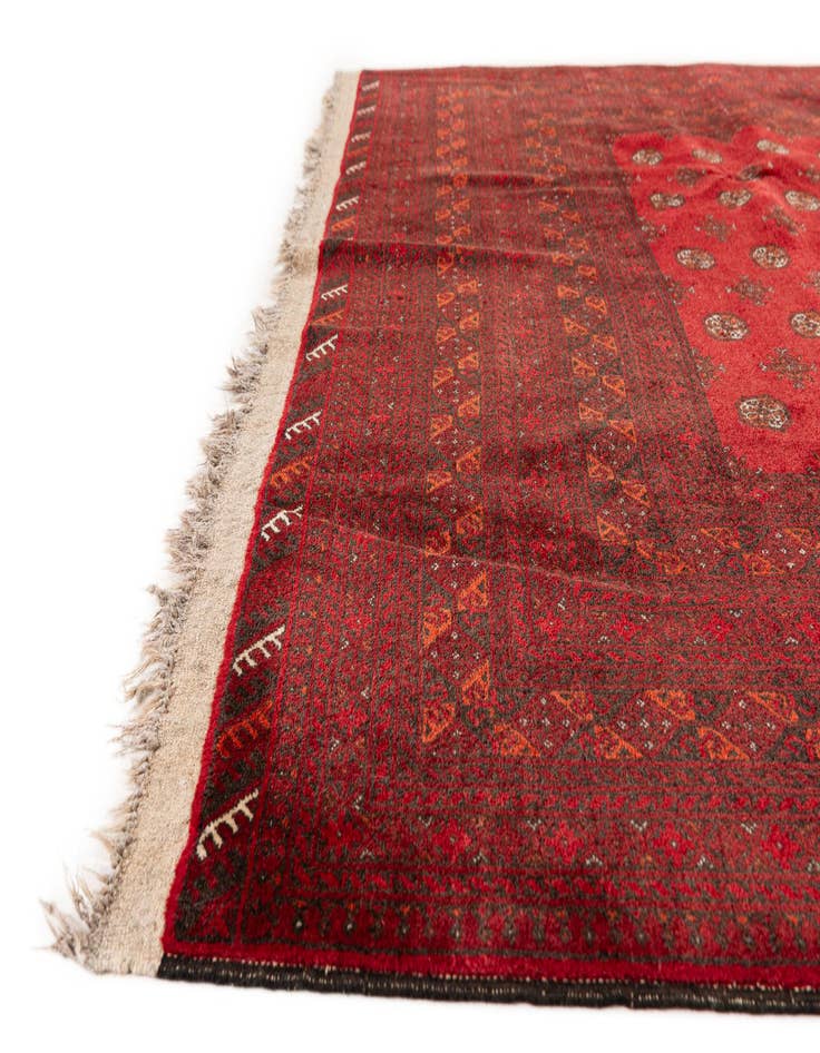 Detail image of 6' 8 x 9' 2  Hand Knotted Afghan Akhche Wool Rug