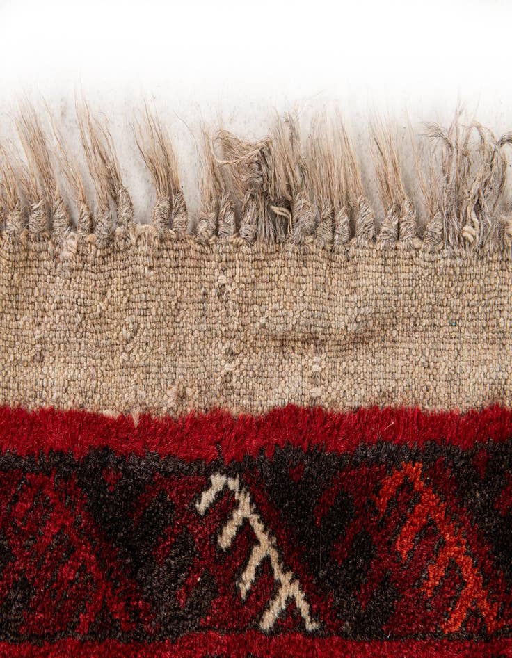 Detail image of 6' 8 x 9' 2  Hand Knotted Afghan Akhche Wool Rug