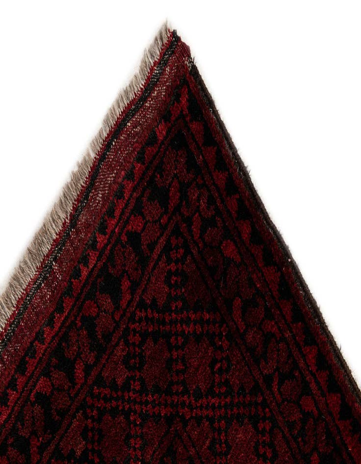 Detail image of 9' 2 x 11' 9  Hand Knotted Afghan Akhche Wool Rug