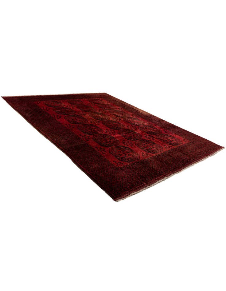 Detail image of 9' 2 x 11' 9  Hand Knotted Afghan Akhche Wool Rug