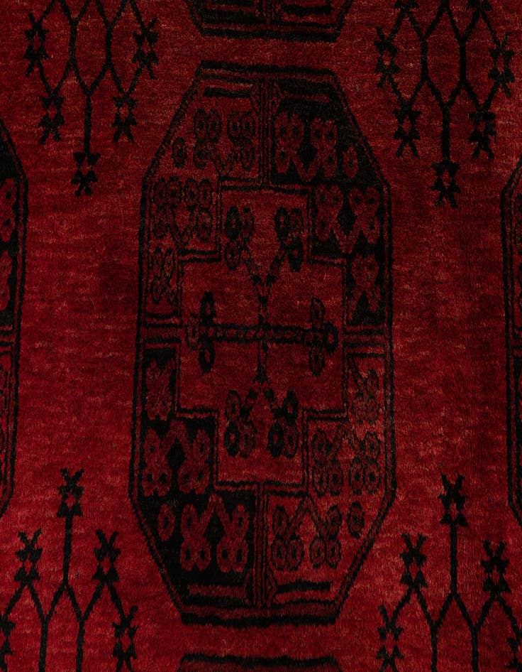 Detail image of 9' 2 x 11' 9  Hand Knotted Afghan Akhche Wool Rug