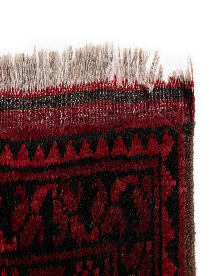 Detail image of 9' 2 x 11' 9  Hand Knotted Afghan Akhche Wool Rug