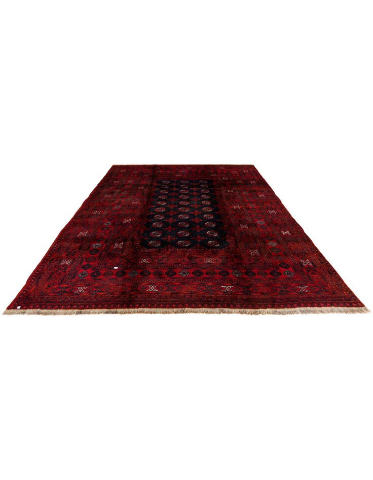 Detail image of 7' 11 x 9' 9 Hand Knotted Afghan Akhche Wool Rug