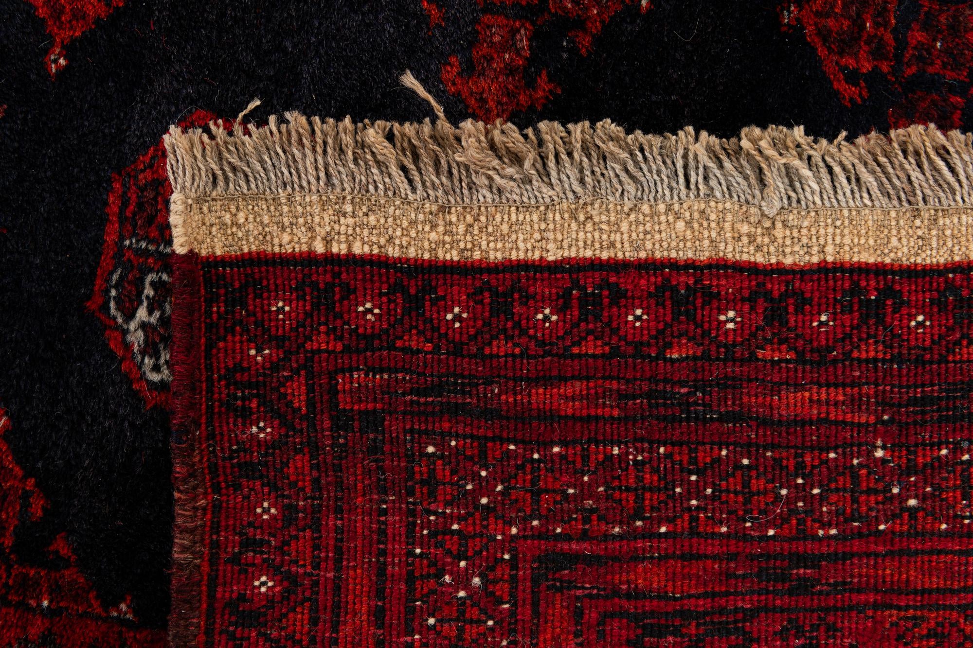 7' 11 x 9' 9 Hand Knotted Afghan Akhche Wool Rug