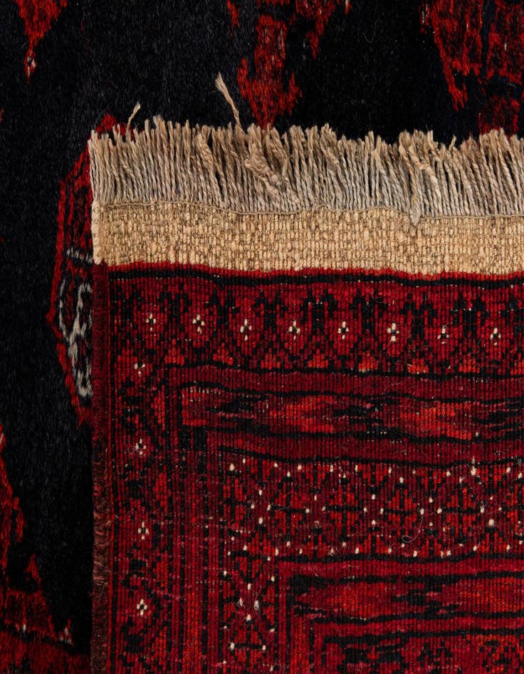Detail image of 7' 11 x 9' 9  Hand Knotted Afghan Akhche Wool Rug