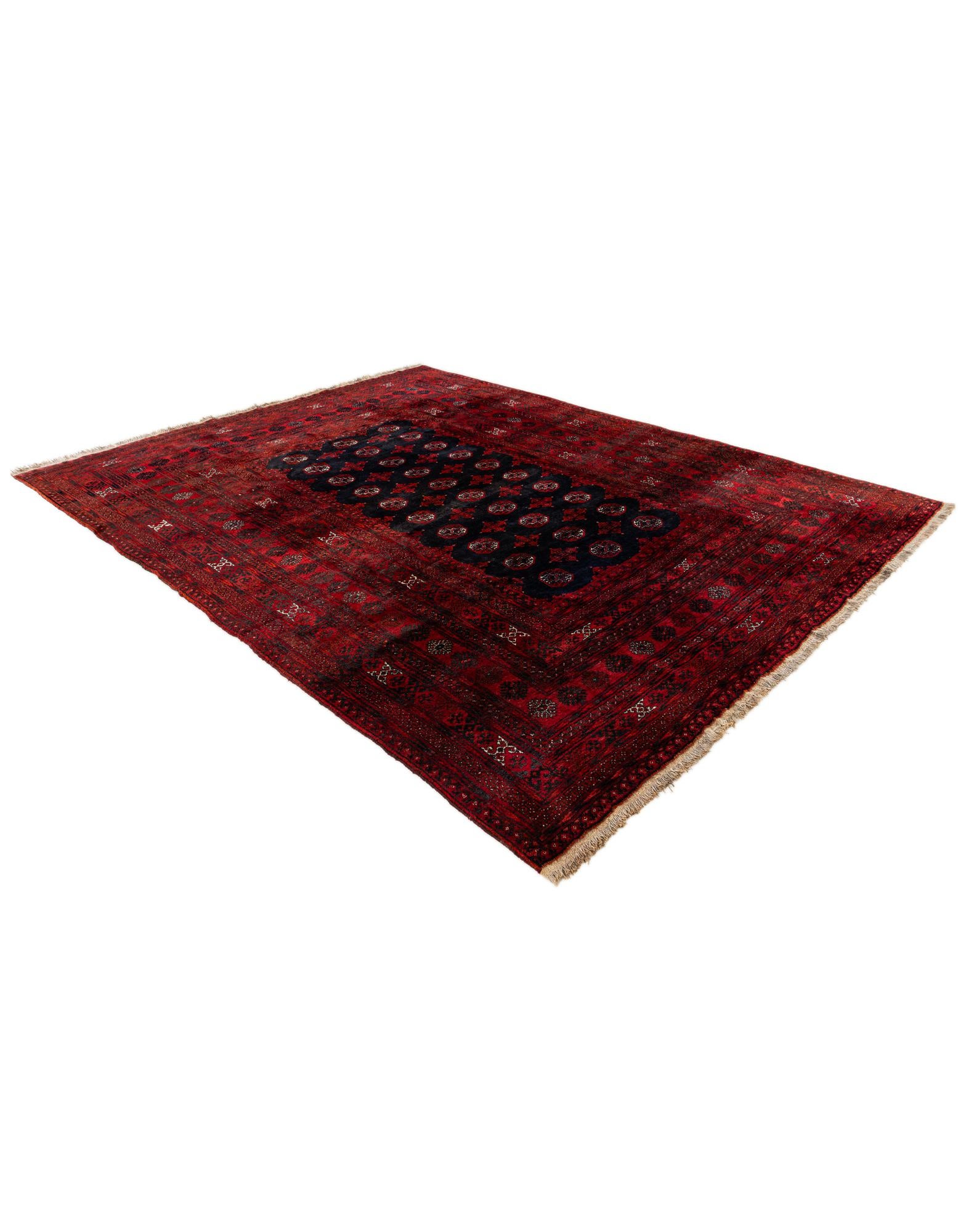 7' 11 x 9' 9 Hand Knotted Afghan Akhche Wool Rug