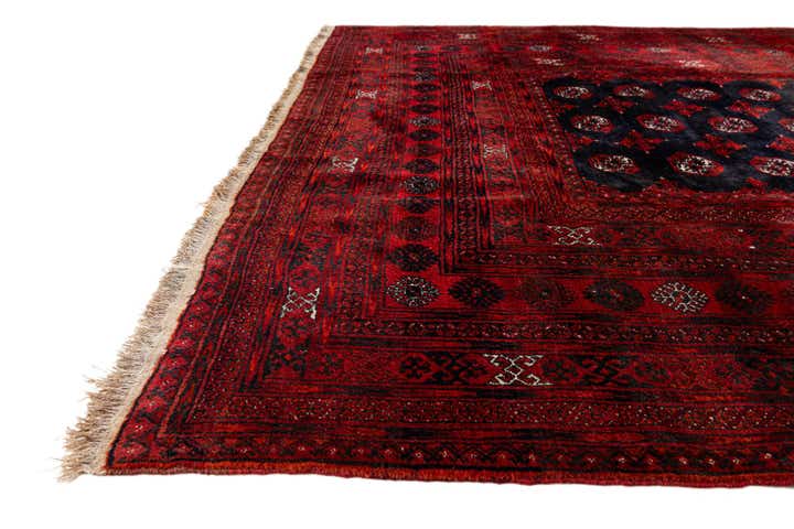 7' 11 x 9' 9 Hand Knotted Afghan Akhche Wool Rug