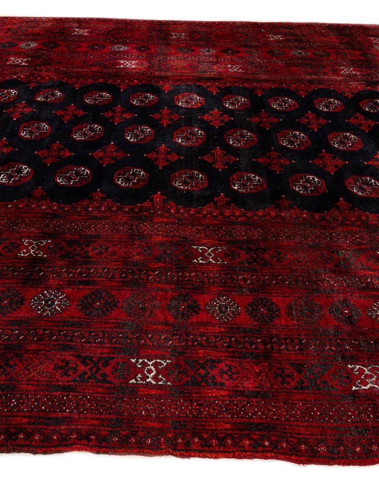 Detail image of 7' 11 x 9' 9  Hand Knotted Afghan Akhche Wool Rug