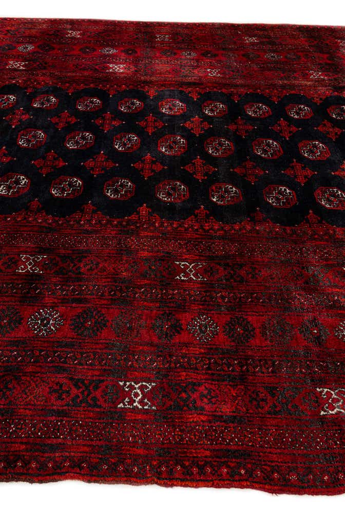 7' 11 x 9' 9 Hand Knotted Afghan Akhche Wool Rug