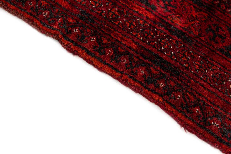 Detail image of 7' 11 x 9' 9 Hand Knotted Afghan Akhche Wool Rug