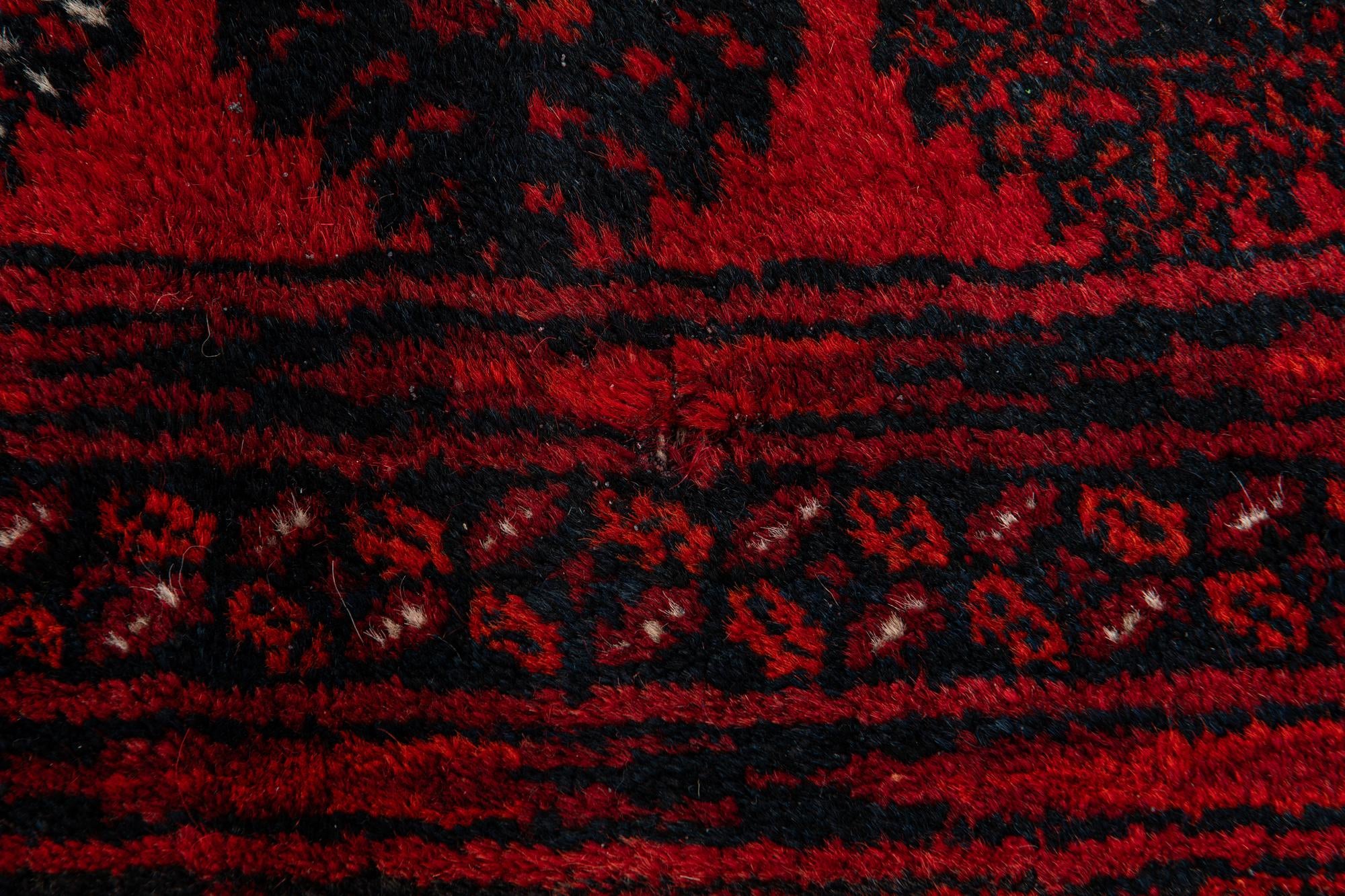 7' 11 x 9' 9 Hand Knotted Afghan Akhche Wool Rug