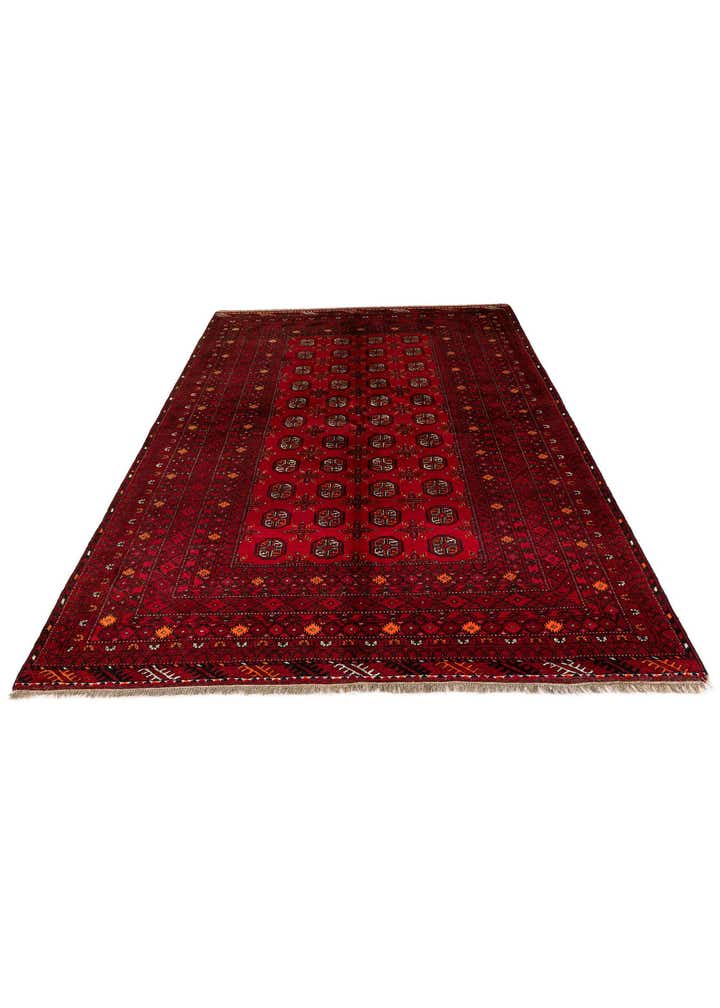 5' 9 x 7' 11 Hand Knotted Afghan Akhche Wool Rug