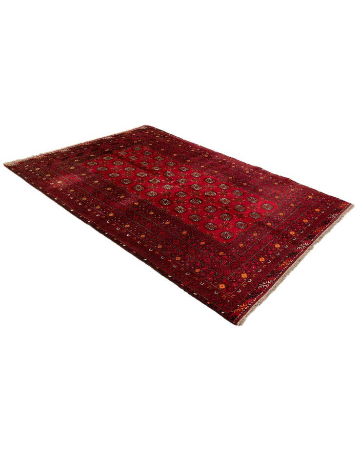 Detail image of 5' 9 x 7' 11 Hand Knotted Afghan Akhche Wool Rug