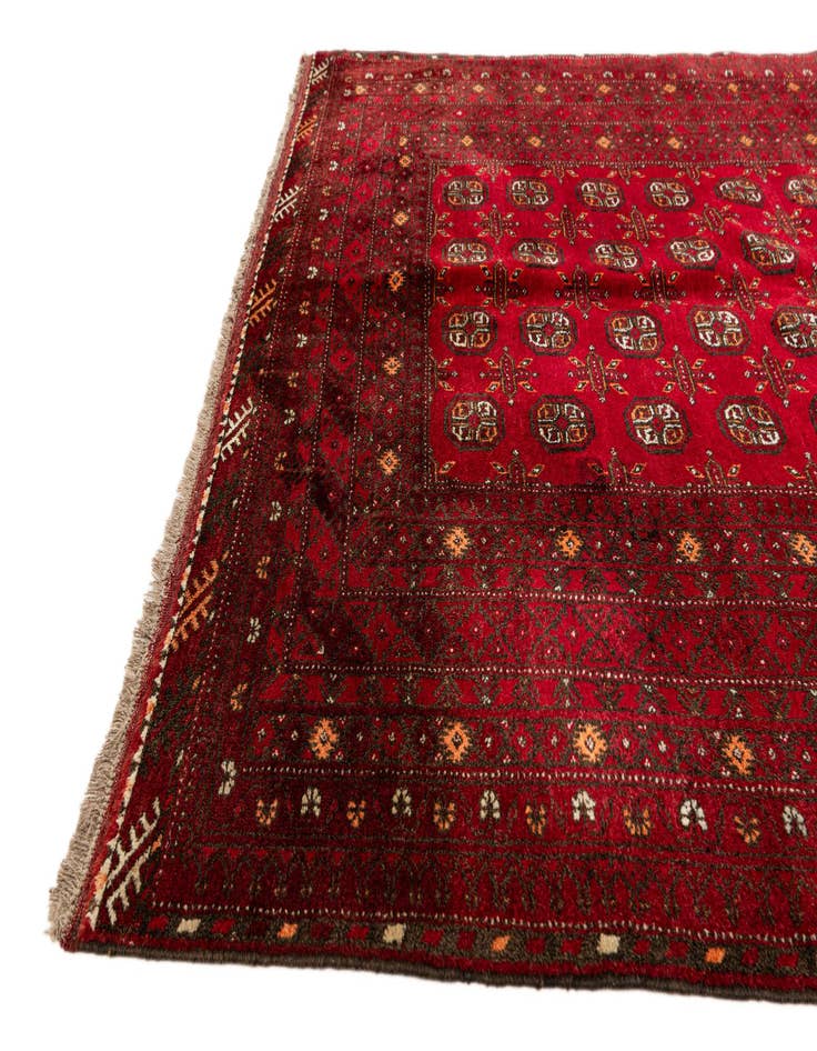 Detail image of 5' 9 x 7' 11 Hand Knotted Afghan Akhche Wool Rug