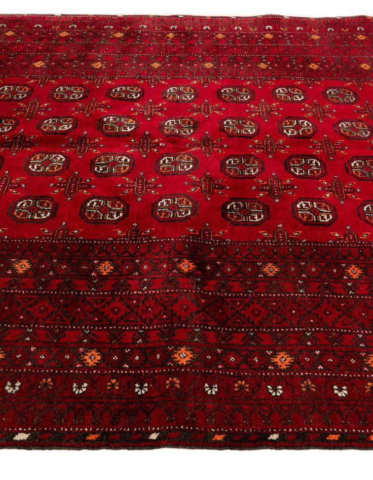 Detail image of 5' 9 x 7' 11 Hand Knotted Afghan Akhche Wool Rug