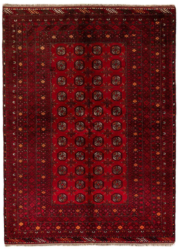 5' 9 x 7' 11 Hand Knotted Afghan Akhche Wool Rug