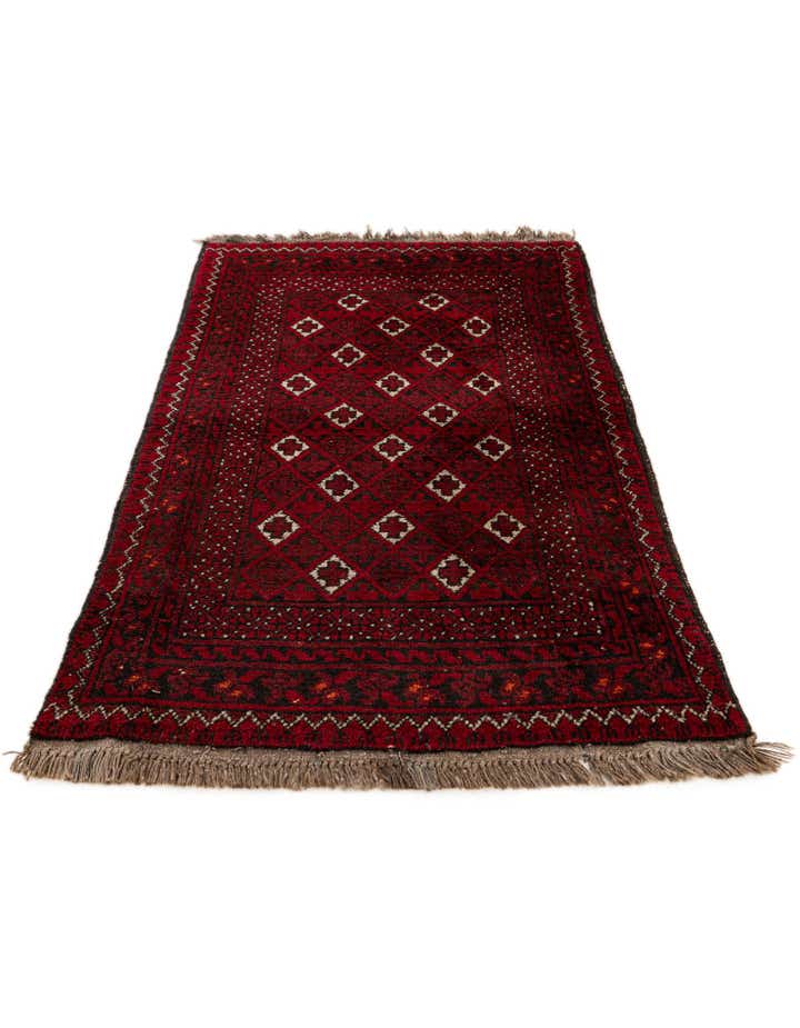 2' 6 x 4' 11 Hand Knotted Afghan Akhche Wool Rug