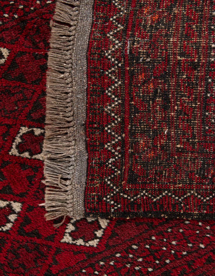 Detail image of 2' 6 x 4' 11  Hand Knotted Afghan Akhche Wool Rug