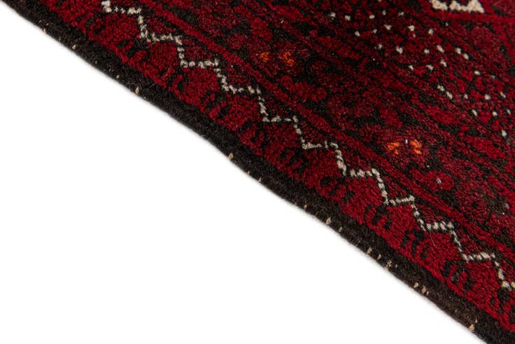 Detail image of 2' 6 x 4' 11 Hand Knotted Afghan Akhche Wool Rug