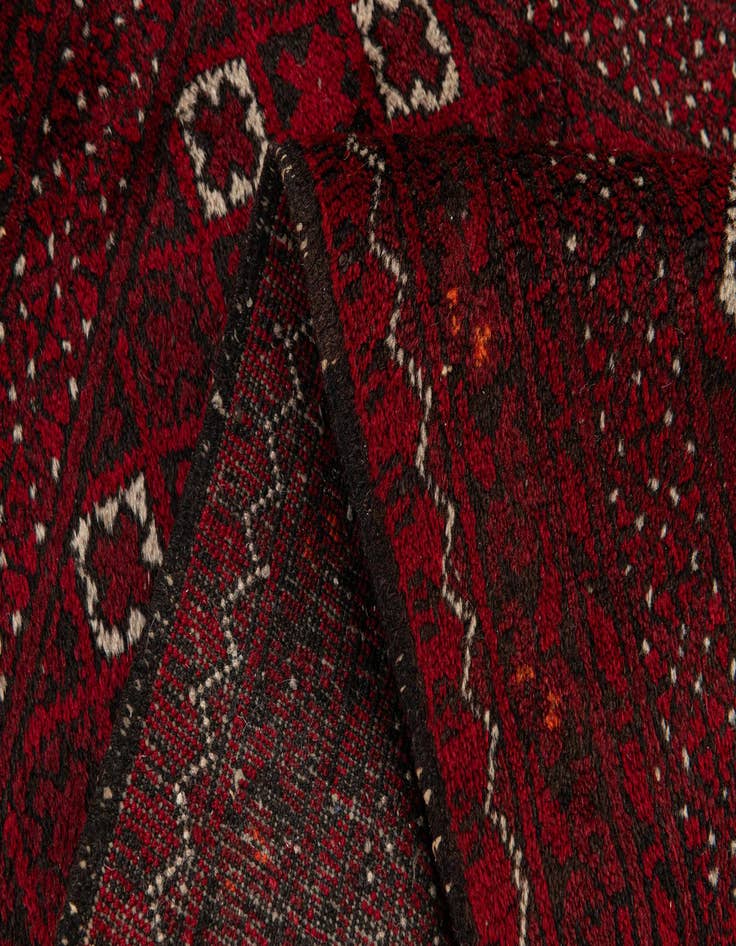 Detail image of 2' 6 x 4' 11  Hand Knotted Afghan Akhche Wool Rug