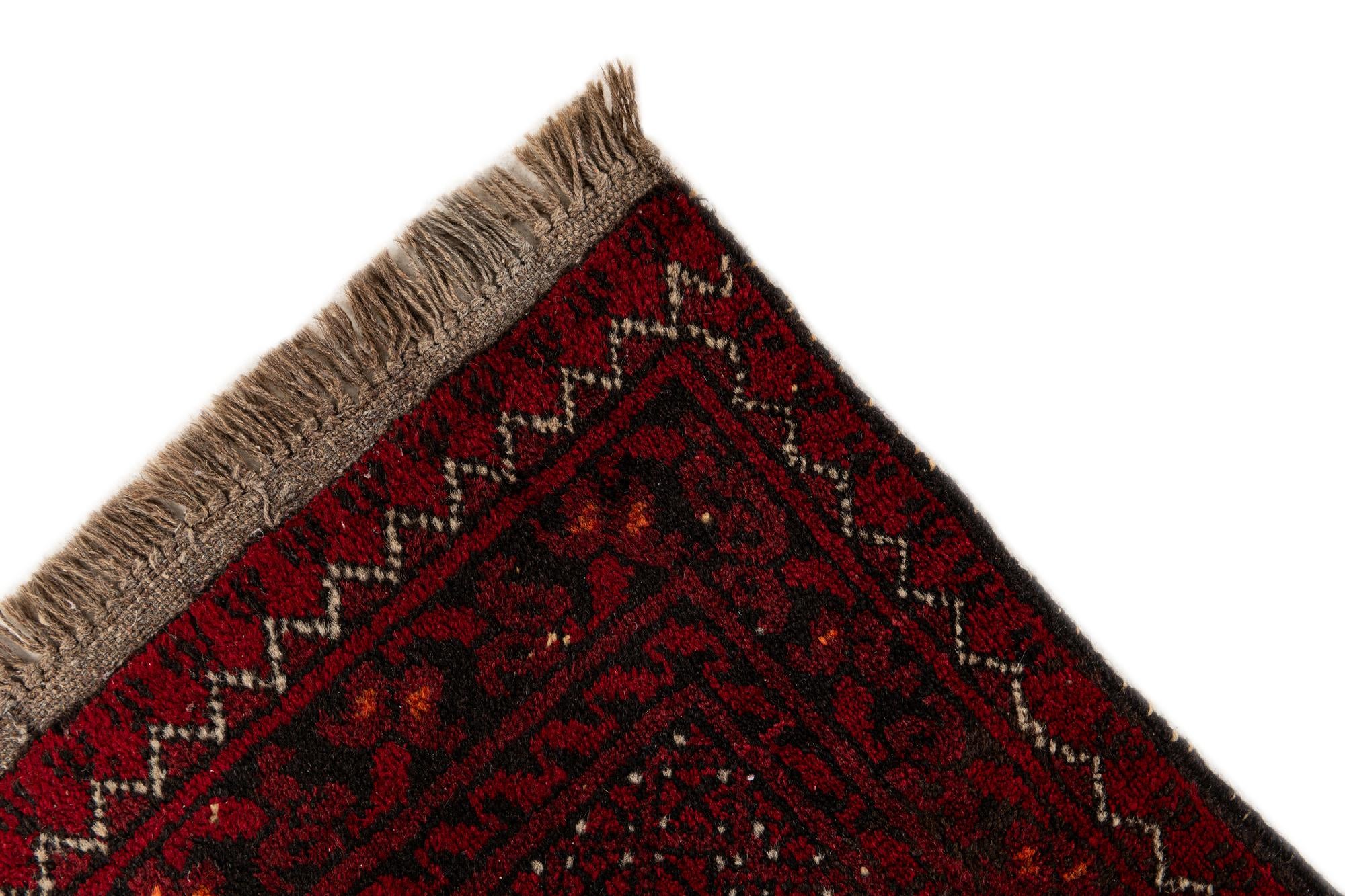 2' 6 x 4' 11 Hand Knotted Afghan Akhche Wool Rug
