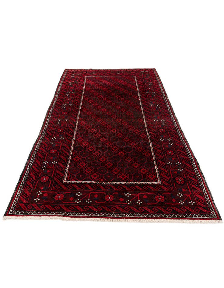 Detail image of 3' 5 x 6' 6 Hand Knotted Afghan Akhche Wool Rug